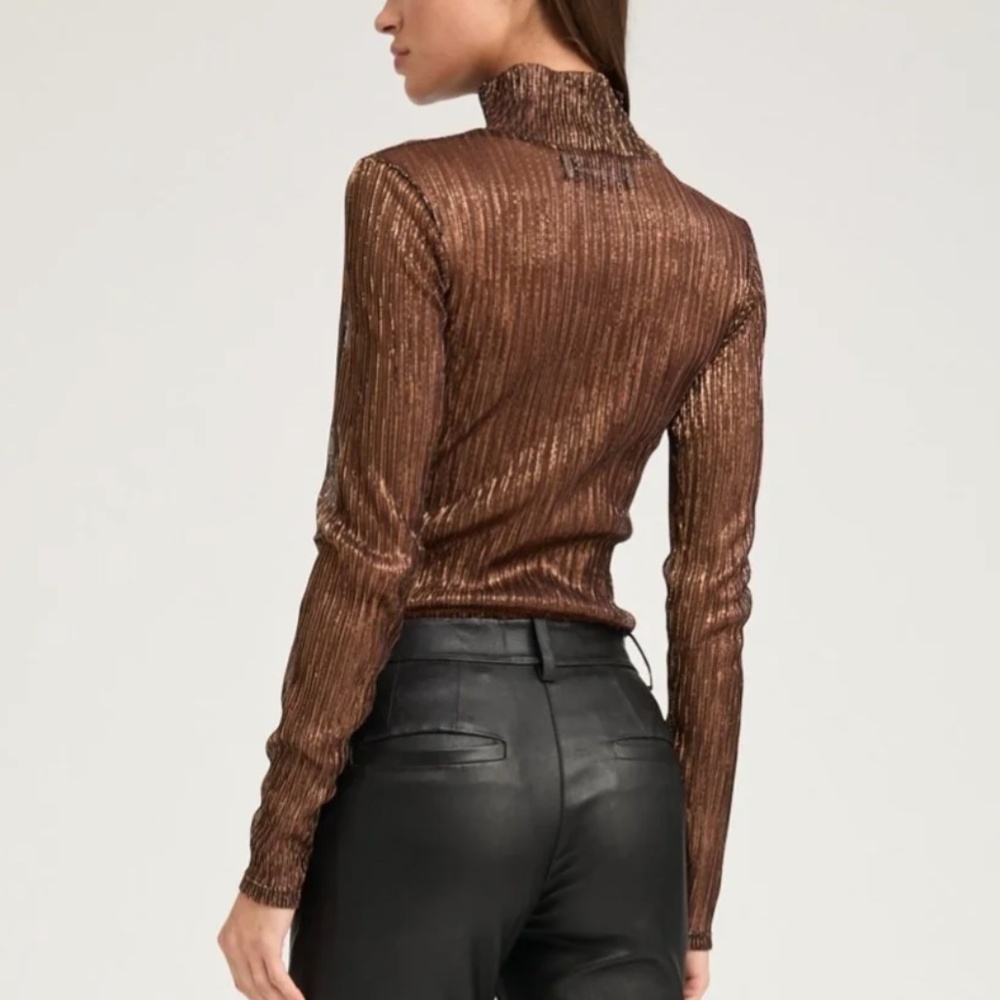 Metallic Bronze Mock Neck - Picture 5 of 8